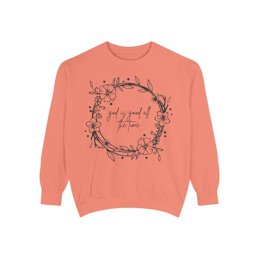 God is good all the time floral wreath Sweatshirt